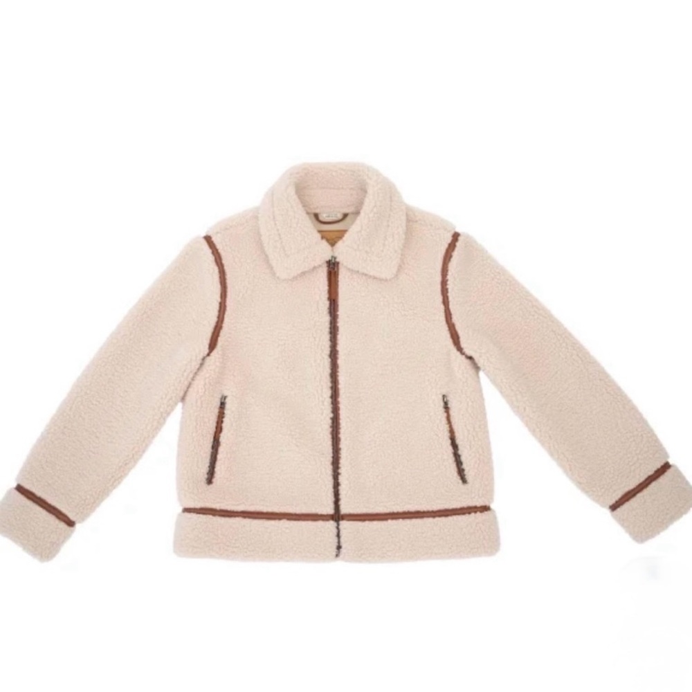 Women's Cream Sherpa Jacket Coat Soft and Comfortable/ Size XX-Large